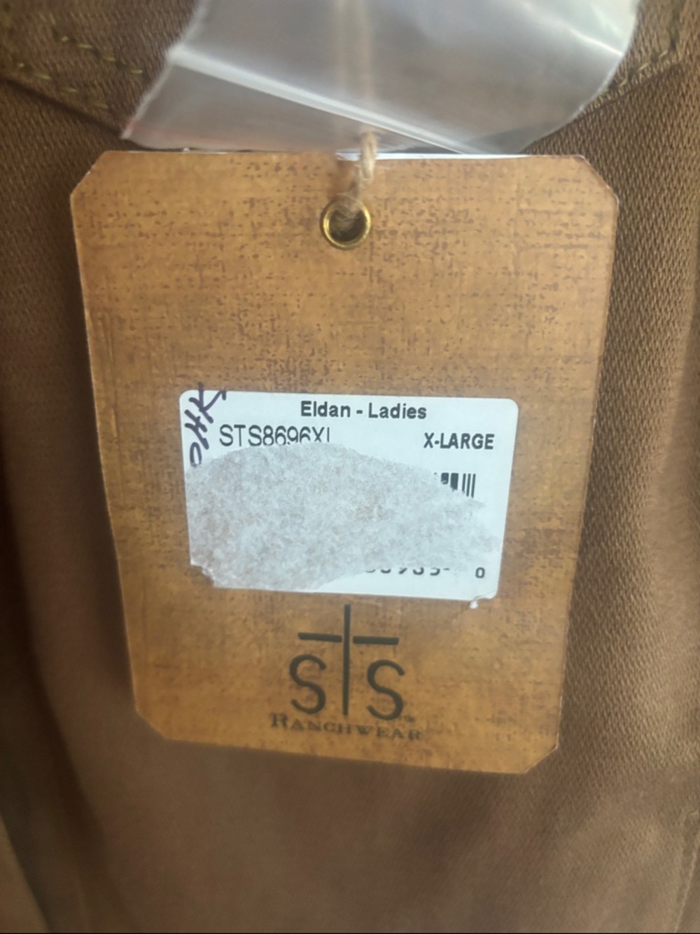 STS Ranchwear Women's Brown Work Jacket with Cream Sherpa Collar - Picture 5 of 14
